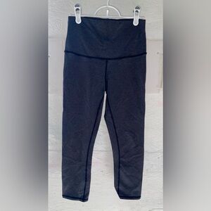 Lululemon Wunder Under Crops Dark Heathered Gray 4 High Rise 23”